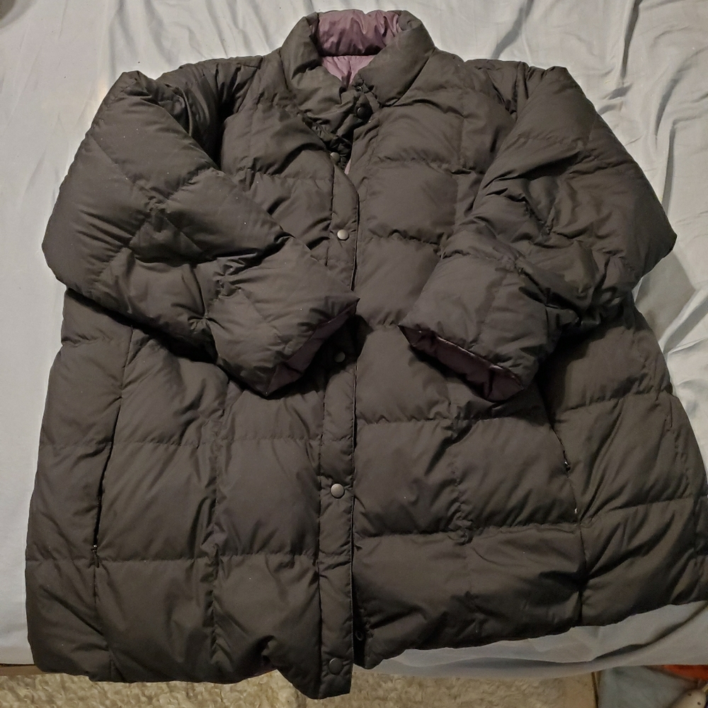 ❄Lands end plus size reversible puffe…